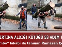 İple Sırtına Aldığı Kütüğü 58 Adım Taşıdı