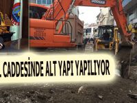 BAFRA TEKEL CADDESİNDE ALT YAPI YAPILIYOR