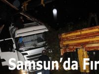 Samsun'da Şiddetli Rüzgar