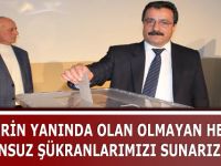 Başkan Ahmet Yılmaz ''Herkese Çok Teşekkür Ediyorum''