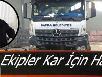 Bafra Belediye Ekipleri Kar Mücadelesine Hazır