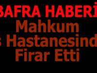 Bafra'da Mahkum Diş Hastanesinden Firar etti