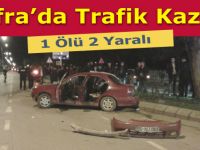 Bafra'da trafik kazası:1 ölü 2 yaralı