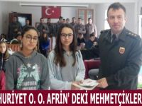 BAFRA CUMHURİYET O. O. AFRİN' DEKİ MEHMETÇİKLERİ UNUTMADI