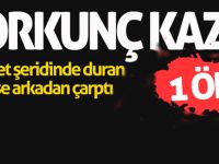 OTOMOBİL SERVİS ARACINA  ÇARPTI 1 ÖLÜ