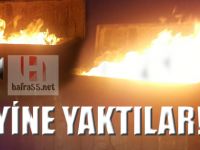 BAFRA'DA ÇÖP KONTEYNERLERİNİ YİNE YAKTILAR
