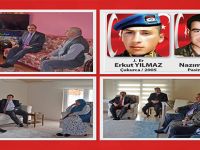 KAYMAKAM TÜRKEL VE BAŞKAN ŞAHİN ŞEHİT AİLELERİNİ ZİYARET ETTİ