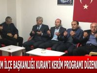 MHP İlkadım İlçe Başkanlığı “8 Mart Kadınlar Günü” nedeniyle Şehit Ailelerinin de katıldığı Kuran Tilaveti Programı Düzenledi