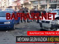 Bafra'da Trafik Kazası; 8 Yaralı
