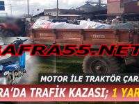 Bafra’da Trafik Kazası; 1 Yaralı