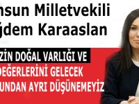 KARAASLAN: ÜLKEMİZİN DOĞAL VARLIĞI VE ÇEVRE DEĞERLERİNİ GELECEK VİZYONUNDAN AYRI DÜŞÜNEMEYİZ
