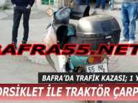 Motosiklet İle Traktör Çarpıştı
