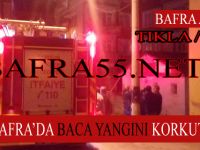 Bafra’da Korkutan Baca Yangını
