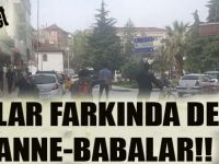 Bafra'da Çocuklar Ölümüne Kayıyor