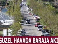 BAFRA GÜZEL HAVADA BARAJA AKIN ETTİ