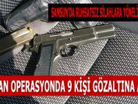 YAPILAN OPERASYONDA 9 KİŞİ GÖZALTINA ALINDI