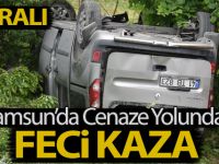 Samsun‘da kamyonet şarampole devrildi: 7 yaralı