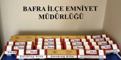 Bafra'da 240 Paket Kaçak Sigara