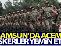 Samsun’da Acemi askerler yemin etti