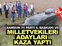 Samsun İYİ Parti Heyeti kaza yaptı:Yaralılar var