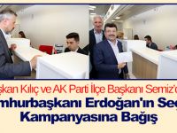 Cumhurbaşkanı Erdoğan'ın seçim kampanyasına bağış