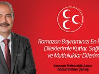 Abdurrahman Çamaş'tan Ramazan Bayramı Mesajı