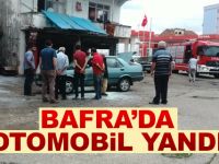 Bafra'da Otomobil Yandı