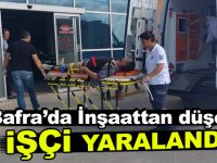Bafra'da İnşaattan düşen işçi yaralandı