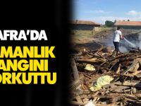 Bafra'da Samanlık Yangını Korkuttu