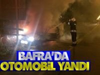 Bafra'da Otomobil Yandı