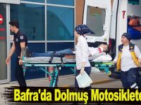 Bafra'da Dolmuş Motosiklete Çarptı