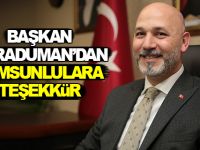 Başkan Karaduman'dan Samsunlulara Teşekkür