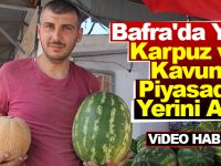 Bafra'da Yerli  Karpuz ve Kavun Piyasada Yerini Aldı