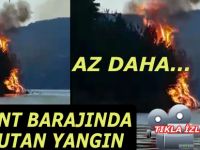 DERBENT BARAJ KIYISINDA YANGIN