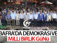 Bafra'da 15 temmuz Demokrasi ve Milli Birlik Günü