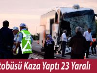 Yolcu Otobüsü Kaza Yaptı 23 Yaralı