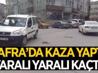 Bafra'da Kamyonete Çarpan Motosiklet Sürücüsü Kaçtı