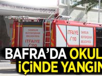 Bafra’da Okulun içinde Yangın