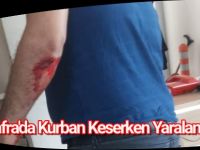 Bafra'da Kurban Keserken Yaralandı