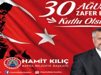 BAFRA BELEDİYE BAŞKANI HAMİT KILIÇ ZAFER  BAYRAM KUTLAMASI