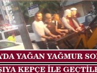 Bafra'da Yağan Yağmur Sonra Mahsur Kaldılar