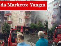 Bafra'da Markette Yangın