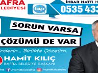 BAFRA BELEDİYESİ ÇÖZÜM HATTI "BİP"DEVREDE
