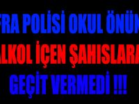 Bafra Polisi Okul Önünde Alkol İçen Şahıslara Geçit Vermedi !!!