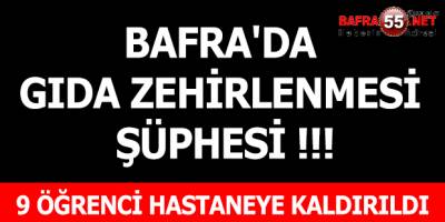 Bafra'da Gıda Zehirlenmesi Şüphesi Üzerine 9 Öğrenci Hastaneye Kaldırıldı !!!