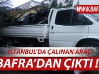 İSTANBUL’DA ÇALINAN ARAÇ BAFRA’DA ÇIKTI !!!