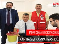 BAŞKAN OSMAN GENÇ EĞİTİM GÖRDÜĞÜ OKULDA KAN BAĞIŞI KAMPANYASI DÜZENLEDİ