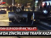 BAFRA'DA ZİNCİRLEME TRAFİK KAZASI
