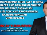 TUNCAY YURDUSEVEN ADAY ADAYLIĞINI AÇIKLIYOR