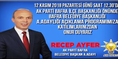 Recep Ayfer Adaylığını Açıklıyor